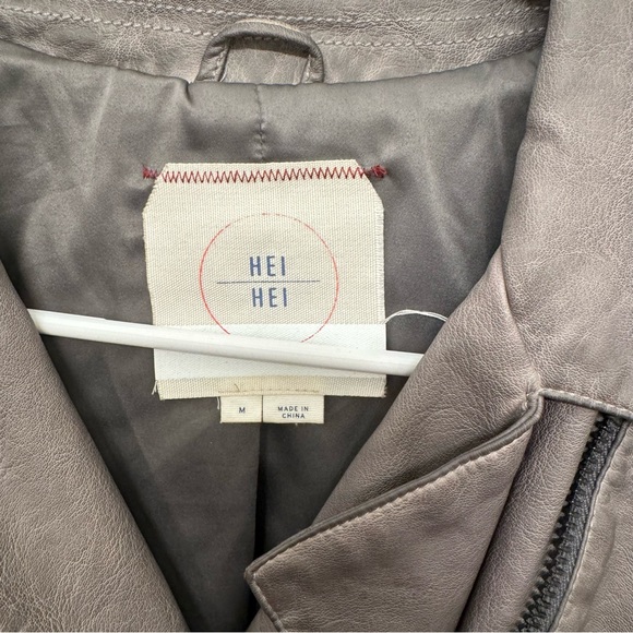 Anthropologie Hei Hei Faux Leather Moto Jacket - Picture 3 of 7